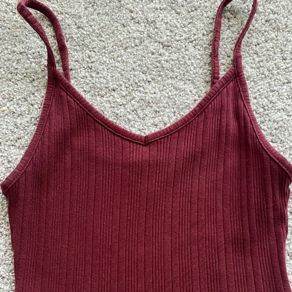 Topshop Burgundy Tank Top‎ - Picture 2 of 9